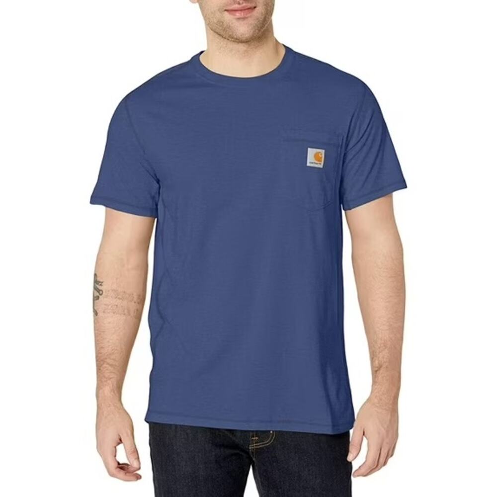 Carhartt Force Relaxed Fit Midweight Short-Sleeve Pocket T-Shirt Blue XL